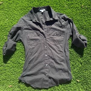 James Perse black Casual Button-Down Shirt